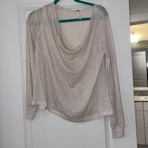 Free people gold/cream top